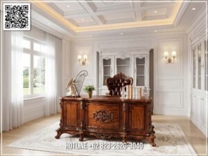 Meja Kantor Executive Jati Elegan Premium Claire 338FI