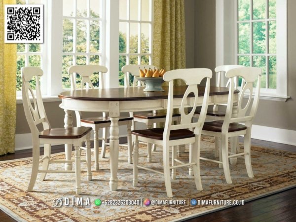 Set Dining Table Minimalis Classic Elegan 6 Seat 322FI