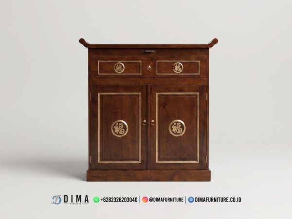 Lemari Altar Jati 2 Pintu Motif Fu 387FI