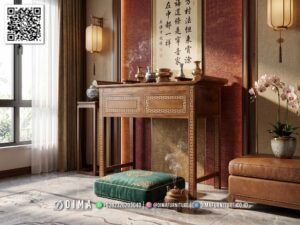Meja Altar Jati Motif Oriental 386FI