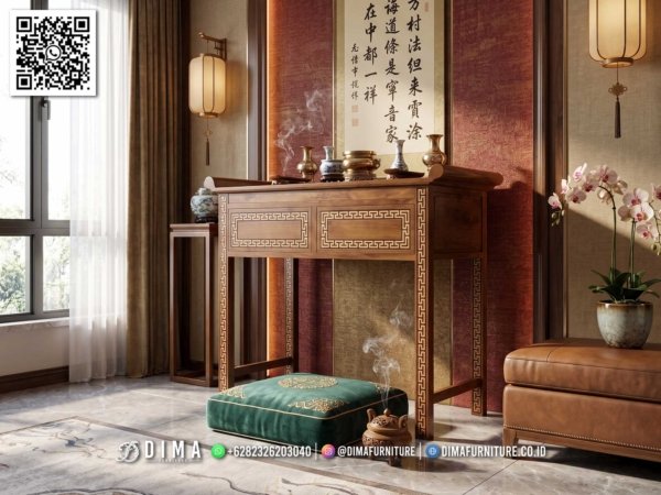 Meja Altar Jati Motif Oriental 386FI