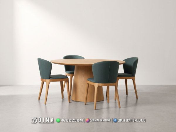 Set Meja Makan Bulat Minimalis Estetik 394FI