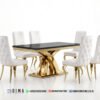 Set Meja Makan Marmer Mewah Modern 382FI
