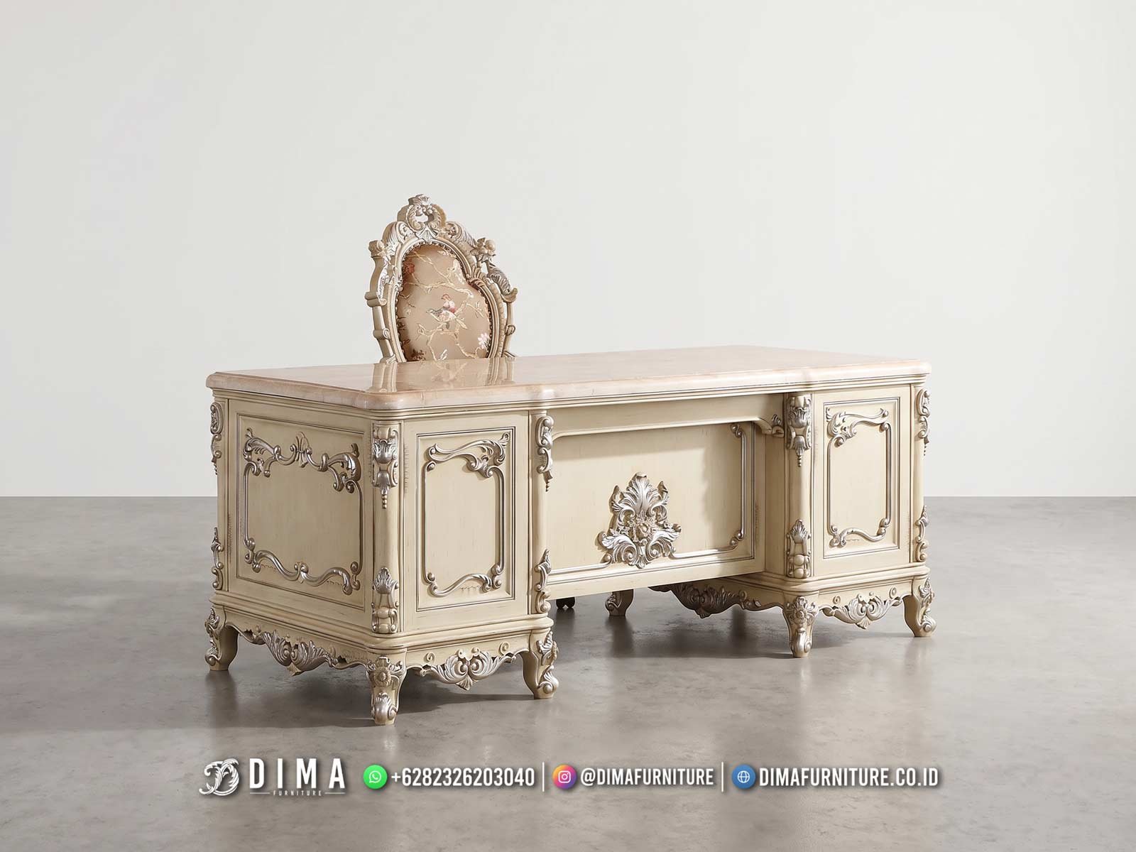 Meja Kantor Ukir Jepara Juliette Luxe 406FI