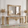 Set Meja Konsul Mewah Ukir Jepara Aurelius Gold