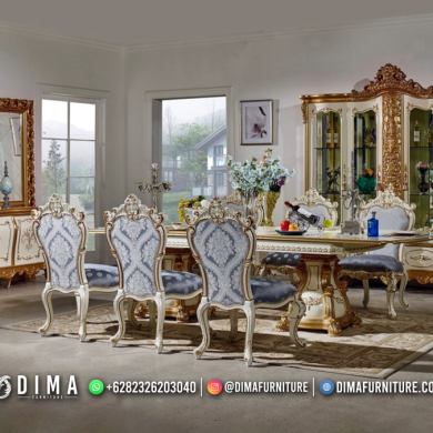 MEJA MAKAN LUXURY DINNING TABLE DESAIN MEWAH DAN MODERN 13FI