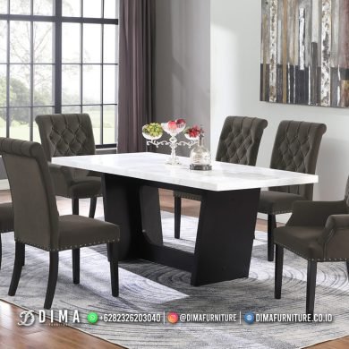 MODEL MEJA MAKAN MINIMALIS TOP MARMER 263FI